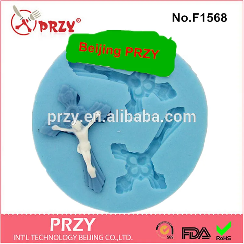 Supply 2016 new design model F1568 cupcake cross silicone molds