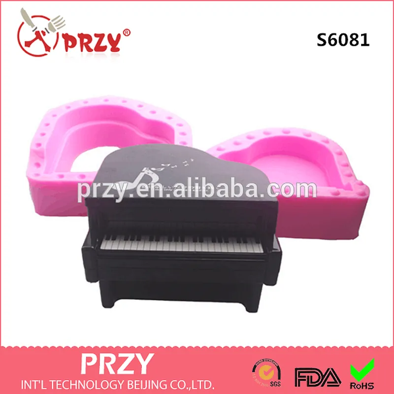 Piano character silicone soap molds decorative molds