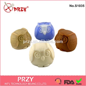 Wholesale 3D silicone soap mold / Owl Silicone Soap Mold