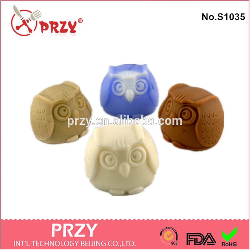 Wholesale 3D silicone soap mold / Owl Silicone Soap Mold