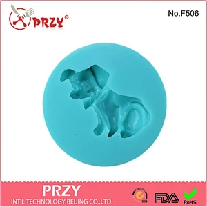Dog shape 2 fondant cake silicone mold