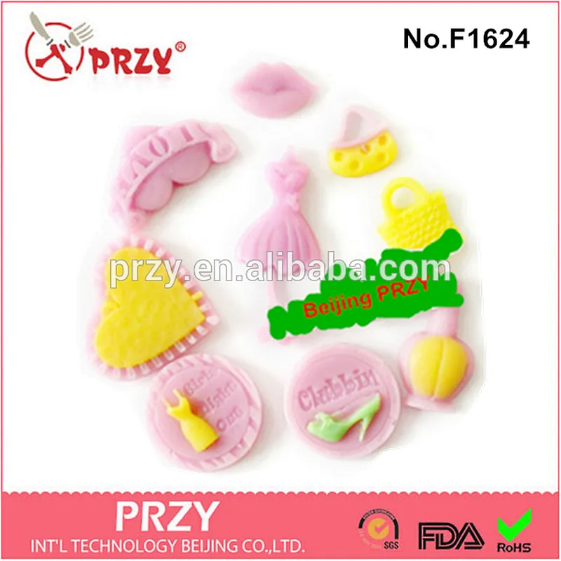 2015 hotsale lips decorative silicone molds for fondant