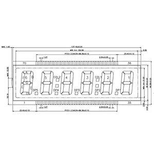 Custom big small 7 Segment monochrome display screen glass panel module TN LCD display