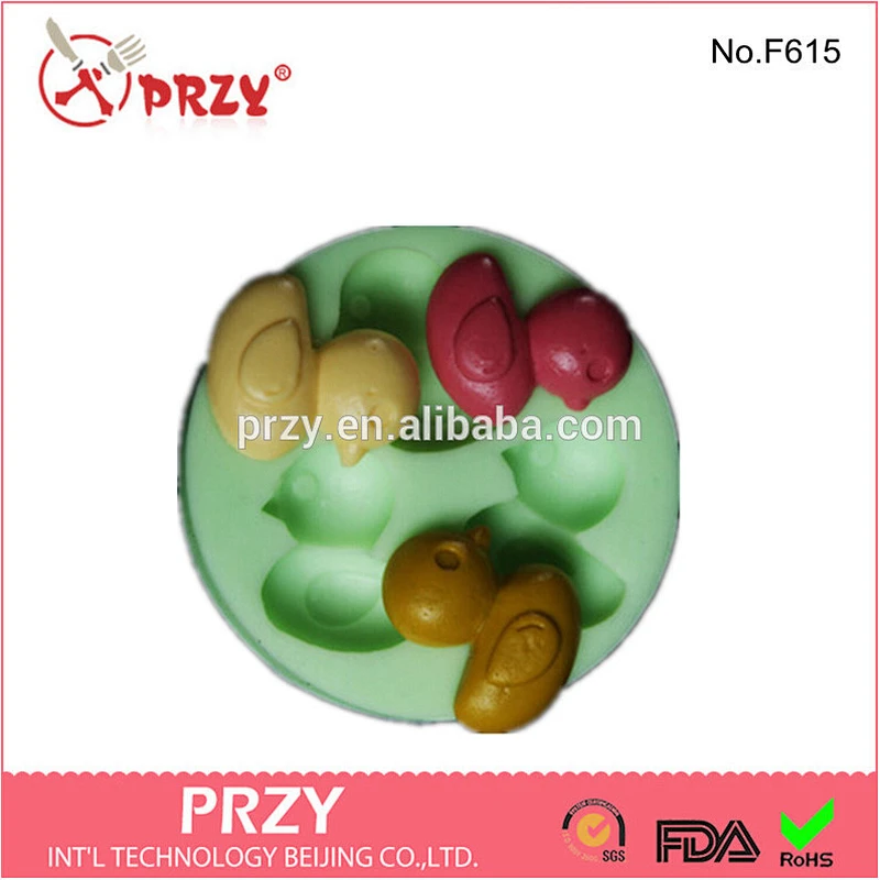 F615 PRZY fondant duck silicone mold for cake
