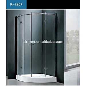 12 Years Gold Supplier 6mm Tempered Glass Sliding Door Enclose Shower Room With Acrylic Base