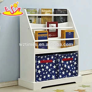 Wholesale multi-function white wooden children storage bins for sale W08C241