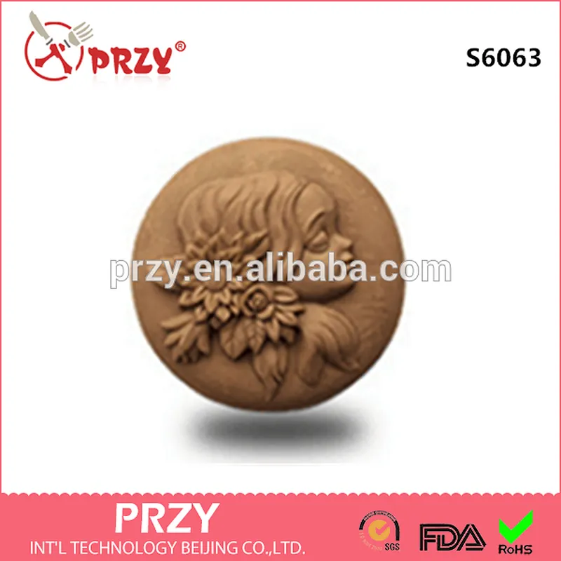 Round shape girl character silicone mold handmade soap mold