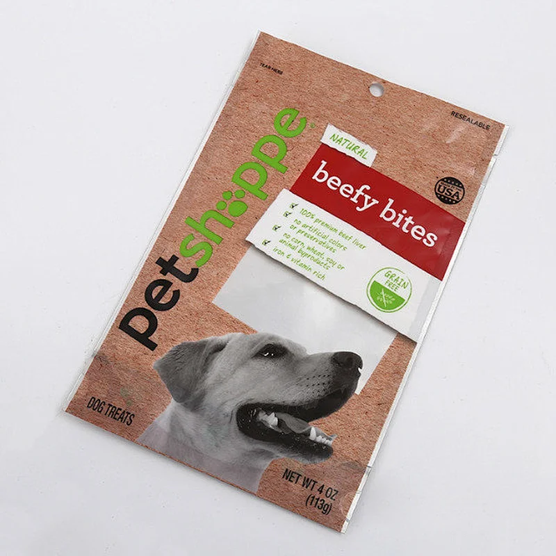 Custom wholesale transparent PE bag for bathing towel pet food packaging