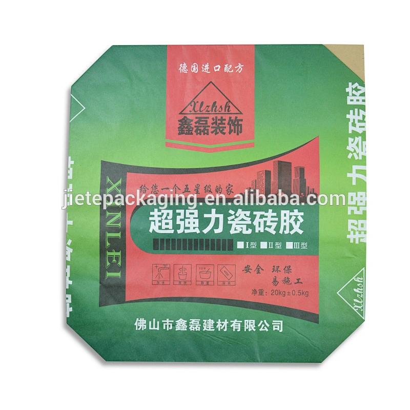 20kg 50kg kraft paper block bottom valve bag for packing cement, chemical, glue