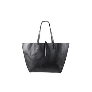 PU Leather Bag Customized Design Made Handbag Black Plain Tote Bag
