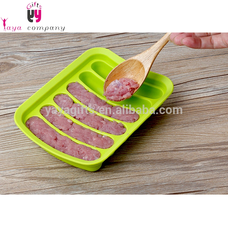 Promotional New Design Kitchen Tool DIY Silicone Hot Dog Sausage Maker Mold