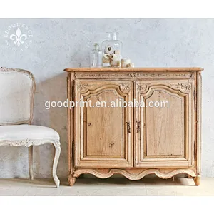 Antique solid wood side cabinet/Vintage Country Furniture