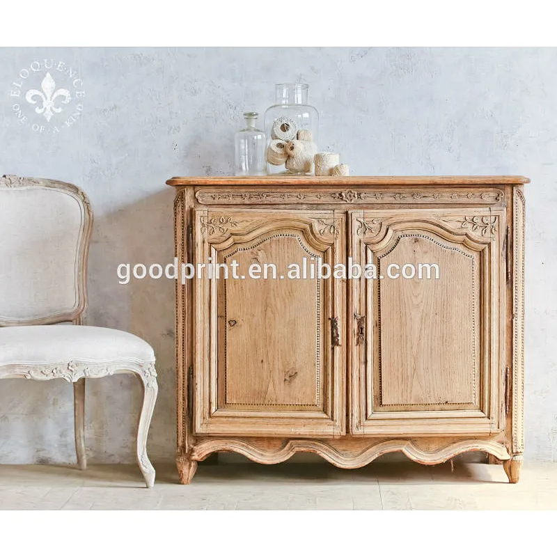 Antique solid wood side cabinet/Vintage Country Furniture