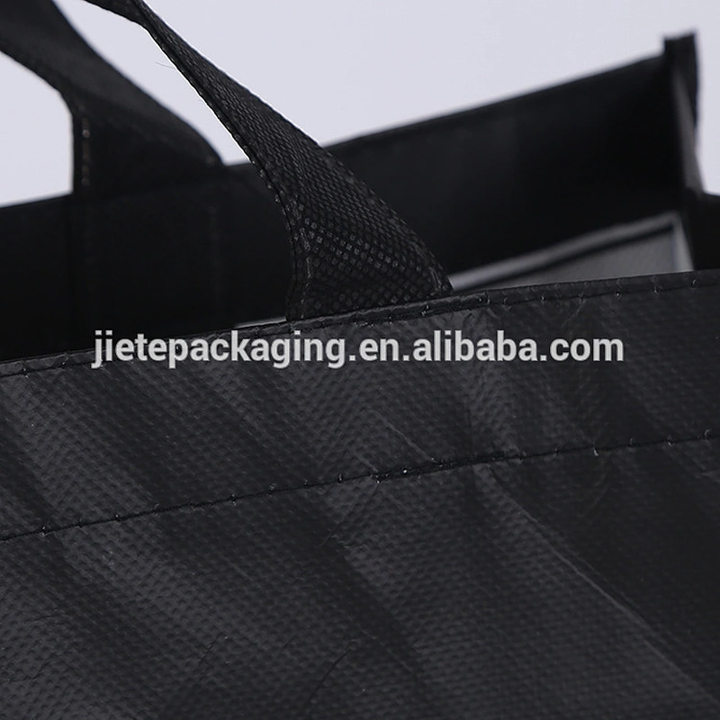 custom black pp non woven promotional shopping bag with logo cheap price