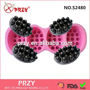 S2480 Massage mold for soap 4 hole silicone soap mold high quality silicone mold