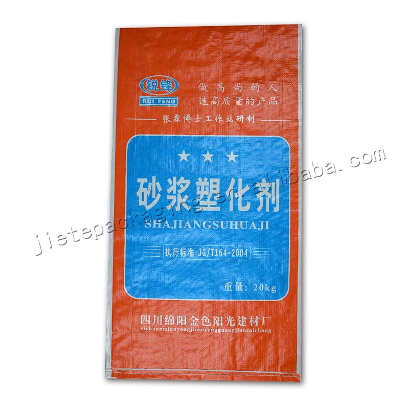 Factory sale 20kg white plastic pp woven cement bag for packing white mortar,tile adhesive