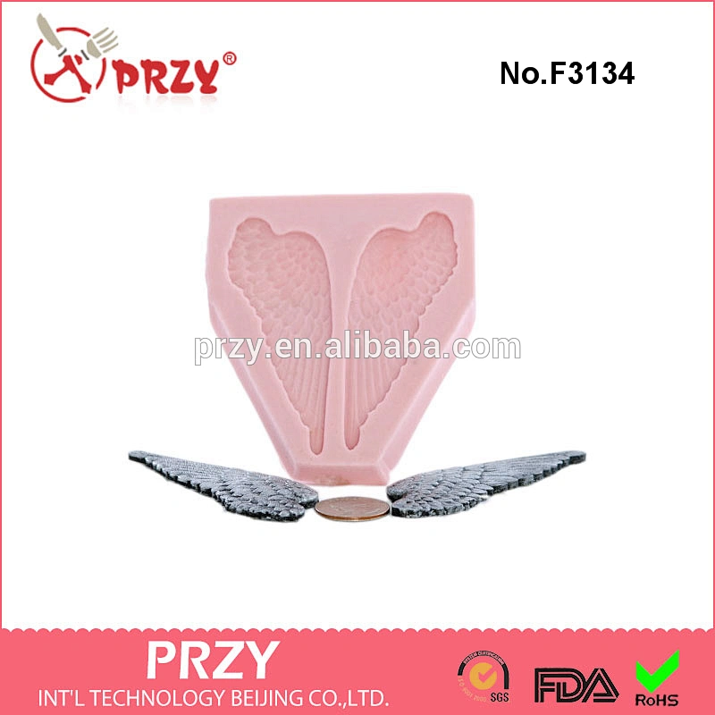F3134 Large Angel Wing Silicone Mold Made From Food Safe Silicone Fondant Gum Paste Chocolate Craft Mold