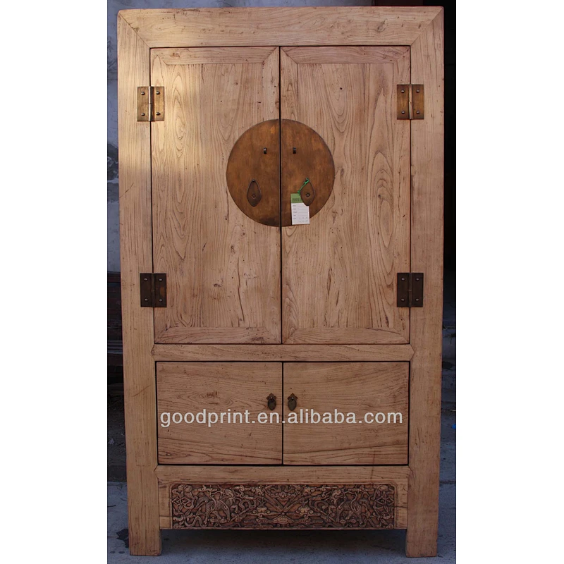 Chinese Antique Four Door HIgh Cabinet Asian Furniture