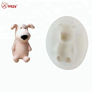 2018 new Cute barking dog soap mould plaster car mold aroma moulds puppy silicone candle molds