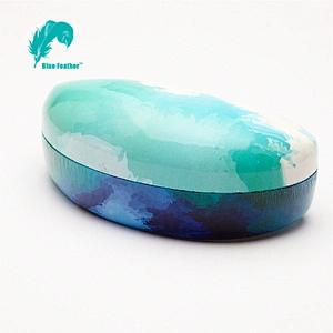 CMYK Printing Vibrant Watercolor Sunglasses Case for Outdoor Activities