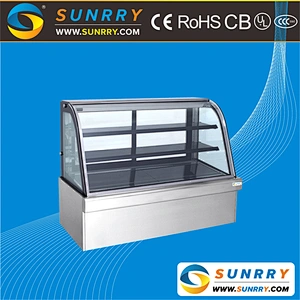 Luxury vertical bakery cake showcase and cake display cooler