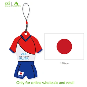 Japanese football novelty T-shirt shape Cup 2018, hanging air freshener, new design product in stock