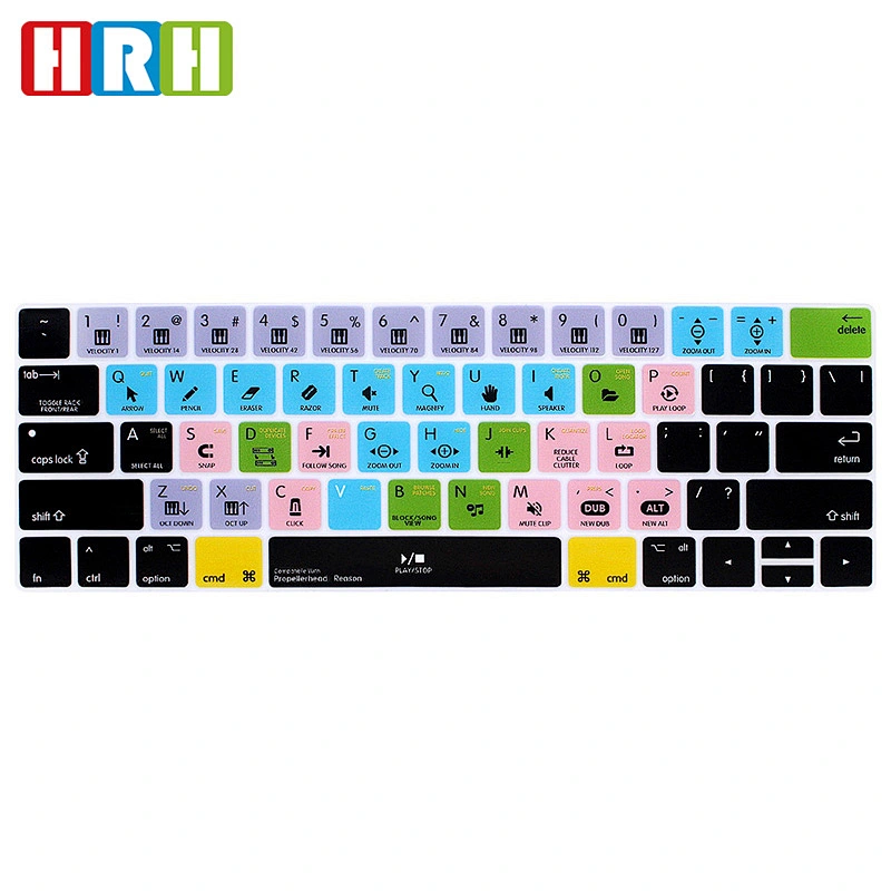 China Product Washable Propellerhead Reason Silicone Keyboard cover for macbook pro skin Laptop Keyboard Cover Touch Bar