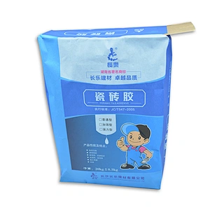 Customized wholesale kraft paper valve square bottom bag used for putty powder cement 20kg 25kg