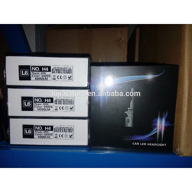 Popular auto h4 led headlight HB4 9003 turbo fan all in one t5 cob P7 h11 9005 h7 6000lm car motorcycle Lujia headlight bulb