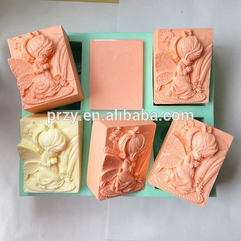 PRZY silicone angel soap mold silicone angel wing soap mold handmade porous