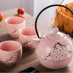 Wholesale Customized Ceramic Wholesale Customized Ceramic High Quality Porcelain Simple Kettle Cup Set for Water Drinking