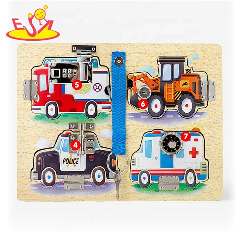2019 New hottest educational wooden kids busy board for wholesale W12D124