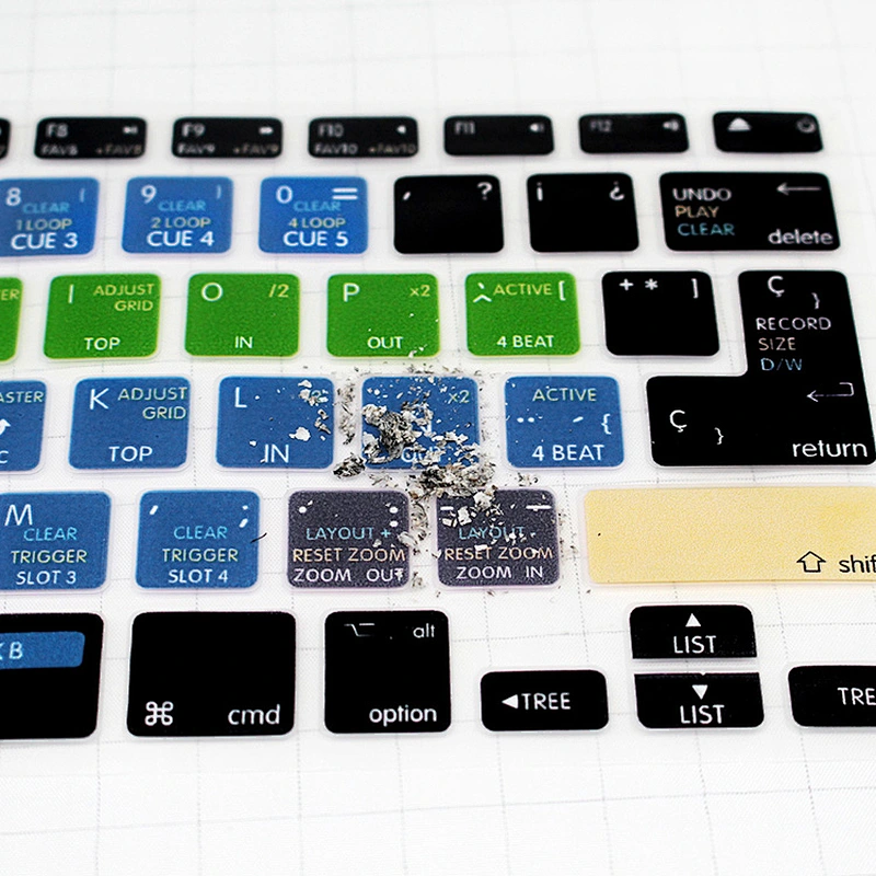 OEM traktor kontrol s4 shortcut keyboard covers Silicone Spanish dust cover For mac pro 13 keypad cover