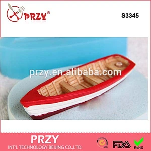 S3345 3D ship silicone molds 3d boat shape handmade dorative mold funny shape molds