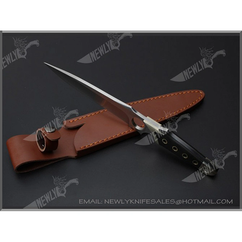 Professional Cutting Knives Leather Sheath Camping Survival Tactical Knife