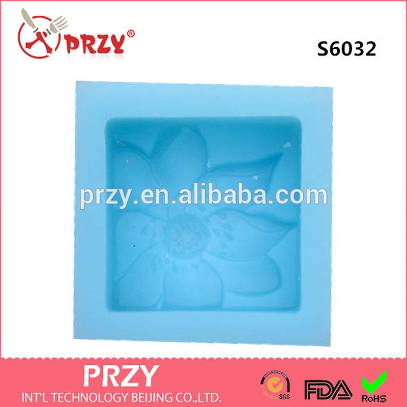 Lotus handmade silicone soap mold DIY mold