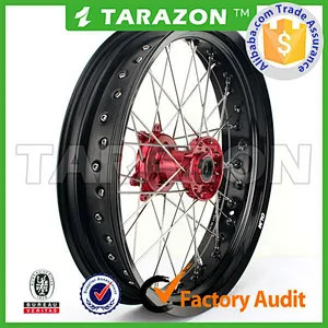 Motorcycle 17 inch CNC aluminum supermoto spoke wheels suit for Honda
