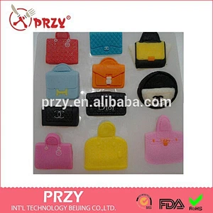 F839 2016 famous bag silicone mold for fondant/Cake decoration silicone mold