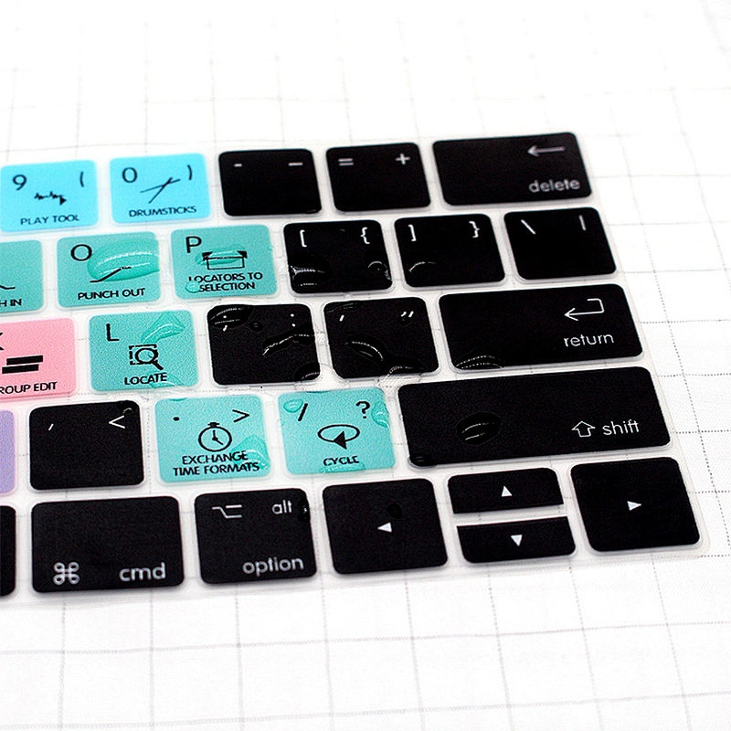 Ali baba Website Waterproof Steinberg Cubase Shortcuts Silicone Keyboard Skins for MacBook Pro Touch A1706 A707 Display