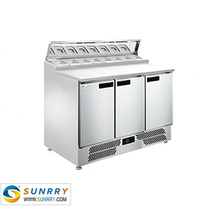 Three Doors Salad Bar Stainless Steel Covered Salad Bar 8 Pans (SY-RST1365S-1 SUNRRY)