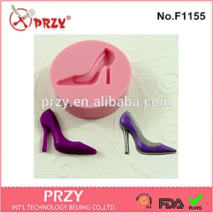 F1155 Silicone Mold 3D high heeled shoes Fondant Cake Decorating Tools Silicone Soap Mold Silicone Cake Mold