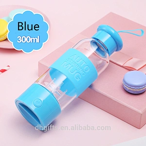 2018 hottest full stock high borosilicate glass auto self stirring mug for car home use
