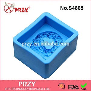 S4865 rectangle flower soap mold silicone rubber mold food grade silicone soap mold