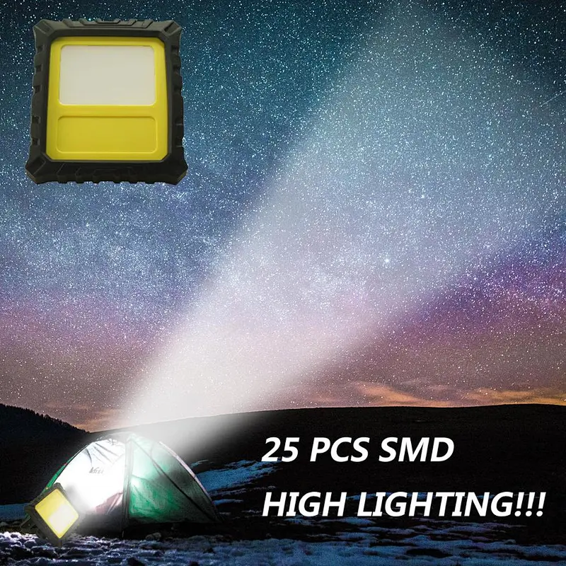 960 LUMENS 24PCS SMD RECHARGEABLE 2018 HOT SALE PLASTIC HANGING HOOK WORKING LIGHT FLOOD LIGHT