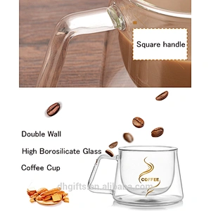 2018 glass mug and heat-resistant glass cup with handle