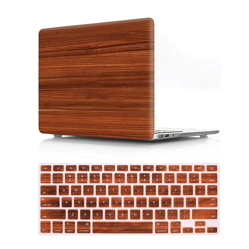 2 in 1 wooden keyboard case laptop body hard shell case protective hard case and keyboard skin cases for mac 156 laptop hard