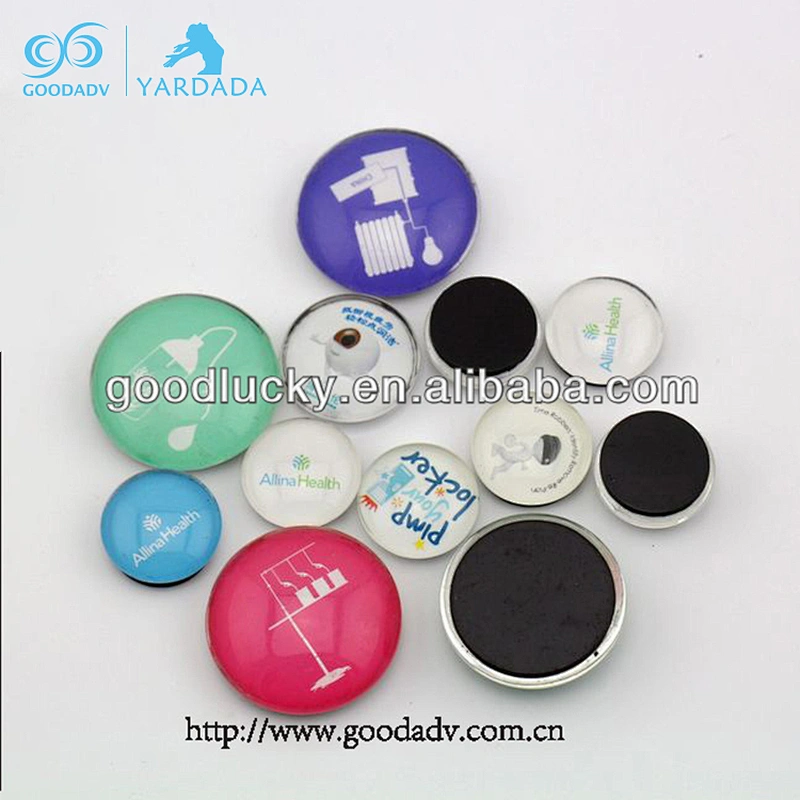 custom button fridge glass magnets /round fridge crystal magnets