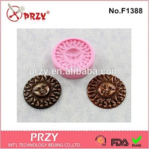 Eco-friendly fondant Sun Face Flower resin silicone mold