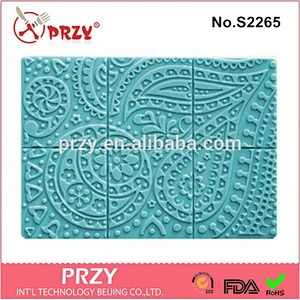 Tray-Paisley silicone soap molds for soap making