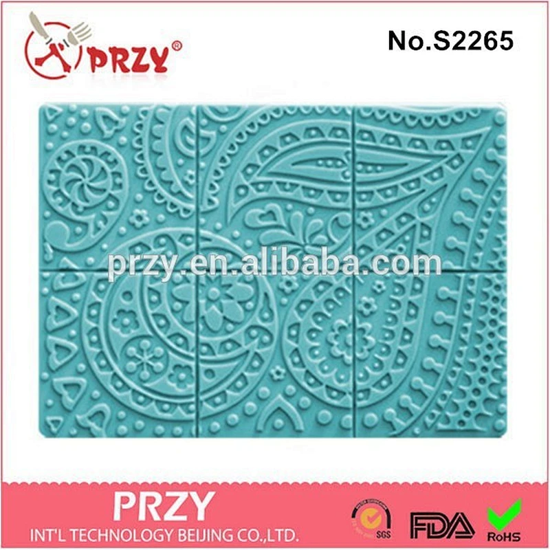 Tray-Paisley silicone soap molds for soap making